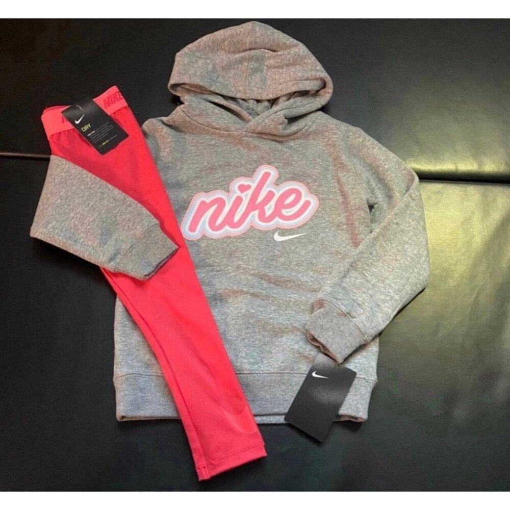 NWT Nike Hoodie & Leggings Athletic Set Girls Size 6